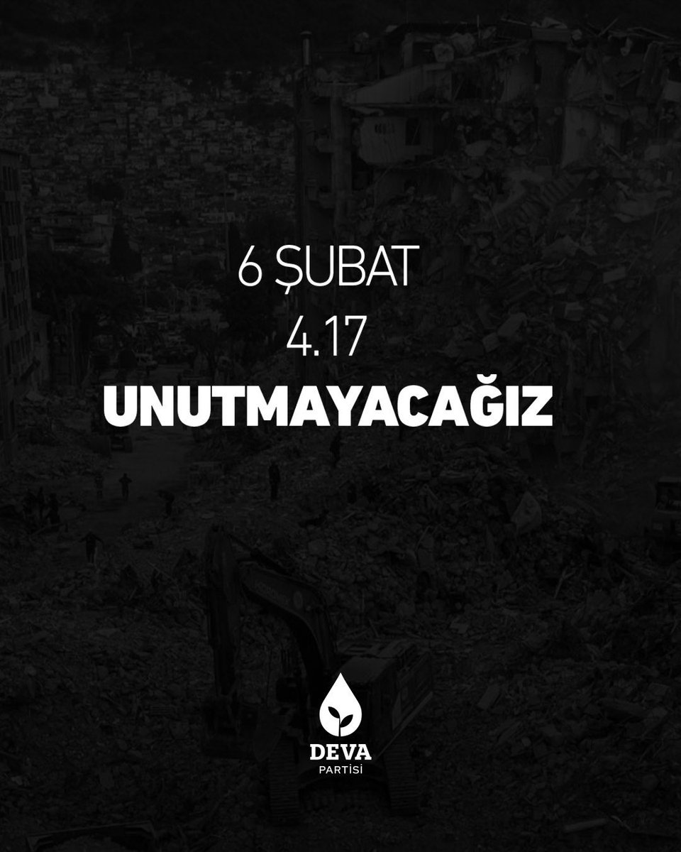 Asrın ihmalini unutmayacağız.

#6Şubat #Asrınİhmali