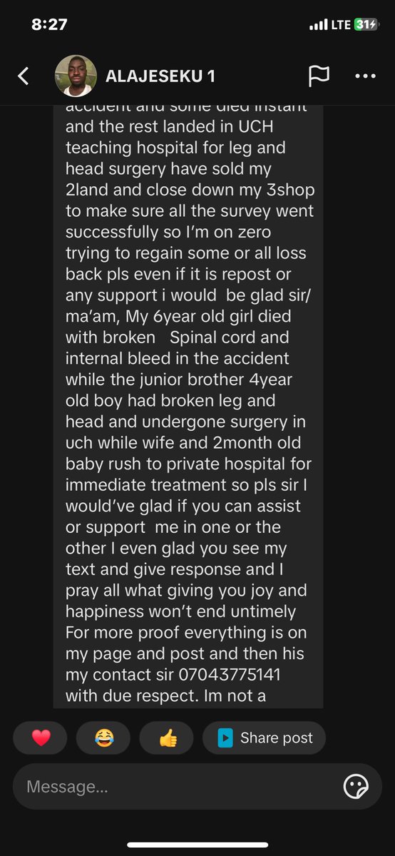HambickC's tweet photo. @rahman_jago_  these man came into my dm seeking help and I confirm the state of everything he said which happens to be true and so touching… please @rahman_jago_ I’ll be glad if you can assist these man and rescue him from these battle he has been battling over some months now https://t.co/1mHGMwZhWF