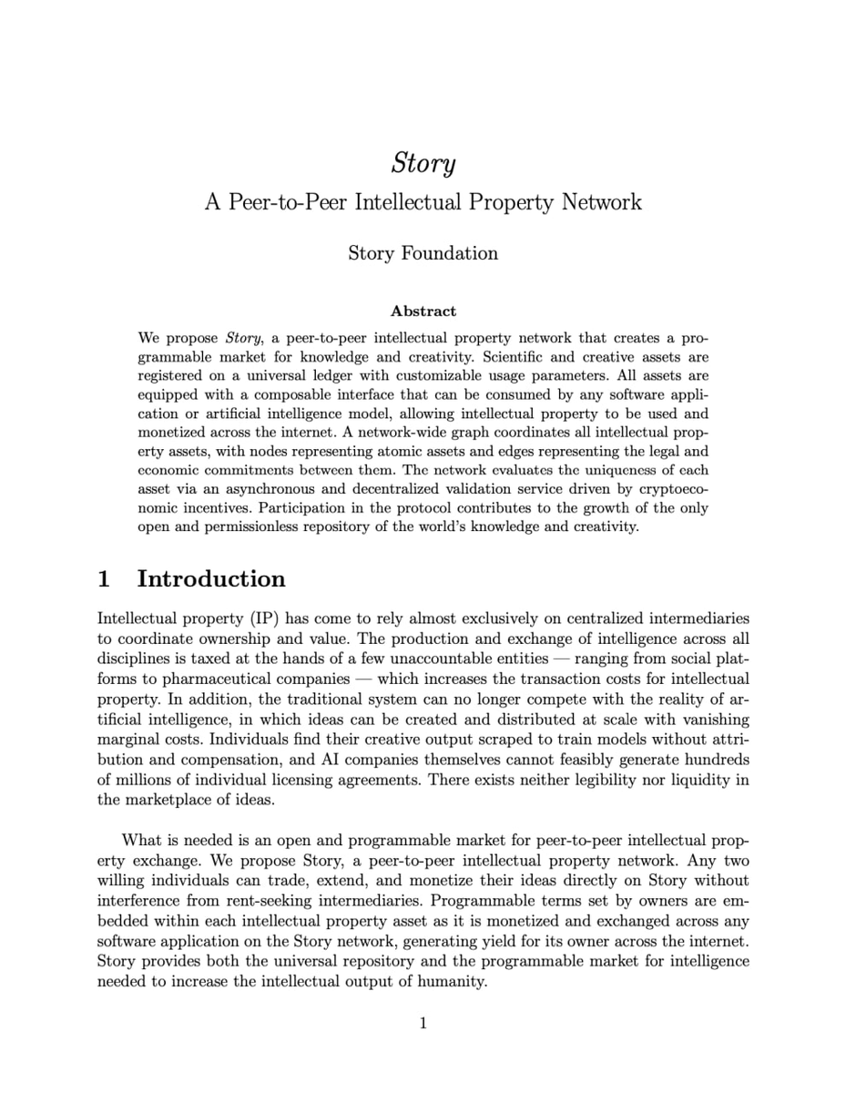 AIphaDrop's tweet photo. 1/ 

$STORY unveils its whitepaper! 

🔹Decentralized &amp; automated IP market  
  - Lower entry barriers
  - AI &amp; creators win-win on data usage
  - Easier monetization for creators

 $MPT $BEAR $HENLO $MEOW $PXT $TRIBE $IXS $VEE $PTGC $SAROS $UFO $NGL $MLG $ORN $SKEY $STPT $XION https://t.co/wmCTubnozV