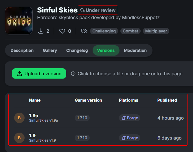 puppetzmedia's tweet photo. A minor update submitted to @modrinth while @Cadillac_Don01 and @MindlessPuppetz work on the 2.0 release that will include questing. The pack is still pending review by the Modrinth team, but we hope it gets cleared soon! https://t.co/7VsJAtJ1t2