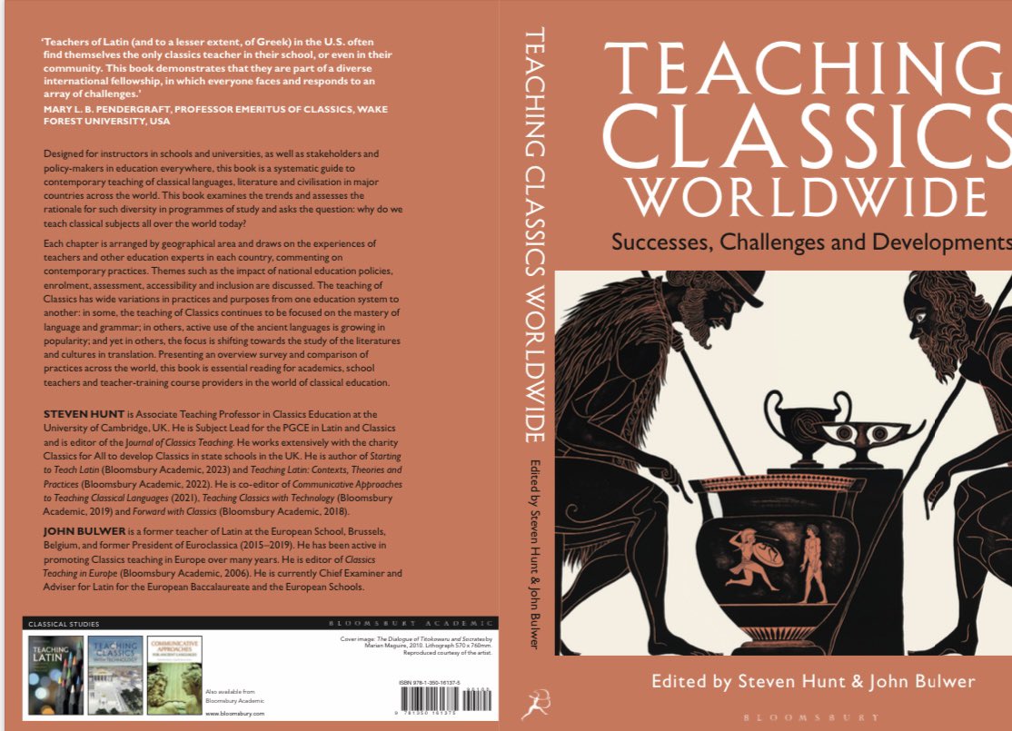 StevenHuntClass's tweet photo. Publication day today!
Eds. Hunt &amp; Bulwer 

Thank you to all our contributor authors 

@CamEdFac @Classical_Assoc 
@CamClassics 
@classicsforall 
#Classics 
#education https://t.co/QfuEKLTBCl