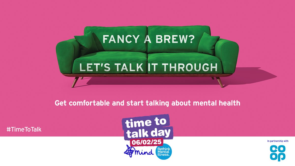 Today is #TimeToTalk day, a great time to sit down for a cuppa and catch up with friends, work colleagues and family. 

Kickstart your conversations with our mental wellbeing in the workplace infographic bit.ly/3aeIqmr