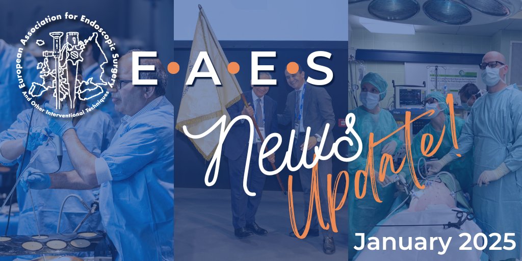 EAES_eu's tweet photo. The first #EAESnewsletter of 2025 was sent to all #EAESmembers last week. Read about the success of #SIS2025, the call for #AmazingTechnologies abstracts, the #RisingStarsAcademy, the #Intuitive Robotics course and the #EAESpodcast Inside Surgery: https://t.co/SoGpM9IsqC https://t.co/s7zJlawqXI