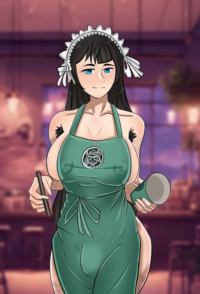 "Are you a caramel macchiato? Because you’re smooth, sweet, and got just the right amount of kick. 😉☕"
Huge shoutout to my amazing client for commissioning this gorgeous café maid with attitude. Hope you enjoy your order—extra steamy just for you.<a href="/MidniteMari/">Mari M. ☕️</a>