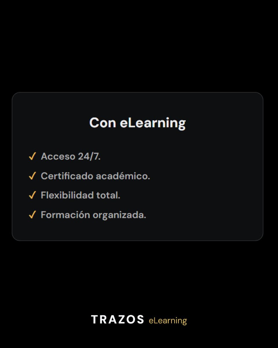 TRAZOSeLearning's tweet image. 📌 eLearning es la base de tu éxito en el mundo digital 📱

La clave que te diferencia de quienes se quedan atrás

✅ Acceso 24/7
✅ Certificado académico
✅ Flexibilidad total
✅ Formación organizada

Especialízate con nosotros 😀.

#TrazoseLearning