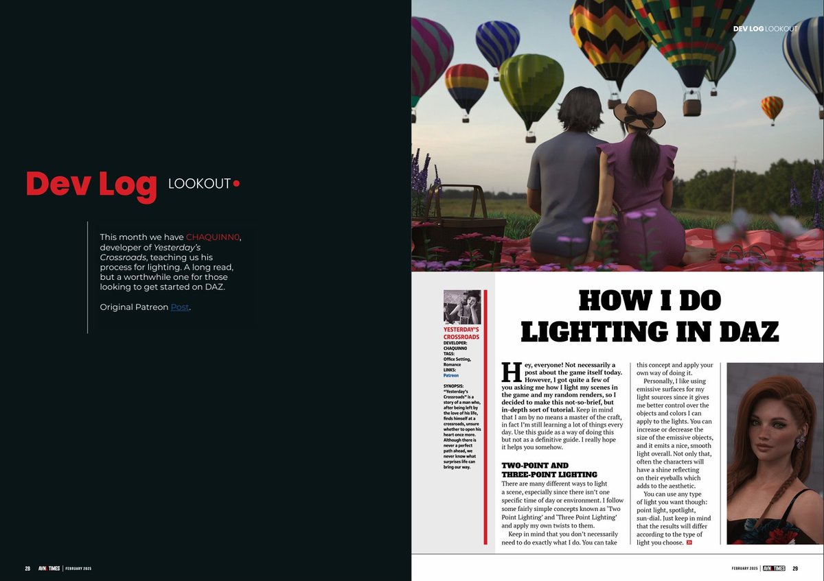 JonhNovels's tweet photo. AVNL Times Vol.3 Issue #01
Our latest issue is packed with game dev insights, exclusive creator interviews, and expert cinematography tips to level up your skills!
#AVNLTimes #GameDev #IndieGames #VisualNovel #GamingCommunity #Cinematography #LightingTechniques #GameDesign https://t.co/VAoj3DFhLr