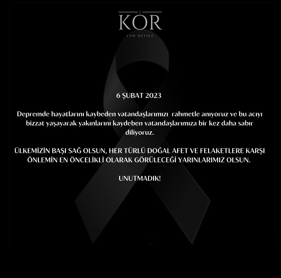 korlawoffice's tweet photo. #6subat2023 
#UNUTMADIK https://t.co/52vWBbbAJ2