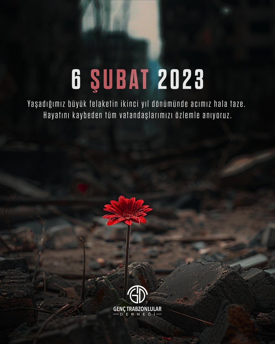 Yaşadığımız büyük felaketin ikinci yıl dönümünde acımız hala taze. Hayatını kaybeden tüm vatandaşlarımızı özlemle anıyoruz. 🥀

#GençTrabzonlularDerneği