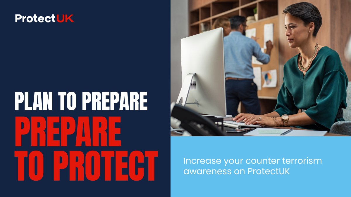 Increase your counter terrorism awareness with our award-winning e-Learning, available on Protect UK. Visit Protect UK today protectuk.police.uk/learning