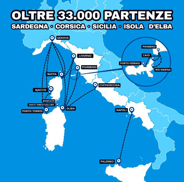 🌊L'#estate ti aspetta☀️🏝️ Con <a href="/MobyClub/">Moby</a> e <a href="/TirreniaIT/">Tirrenia</a> raggiungi le tue destinazioni preferite con comodi collegamenti⚓Sardegna⚓Corsica⚓Elba ⚓Sicilia🚢A bordo troverai comfort, ottima cucina e il mare come compagno di viaggio. Sei pronto a partire?💙#prenotaconnoi #traghetti