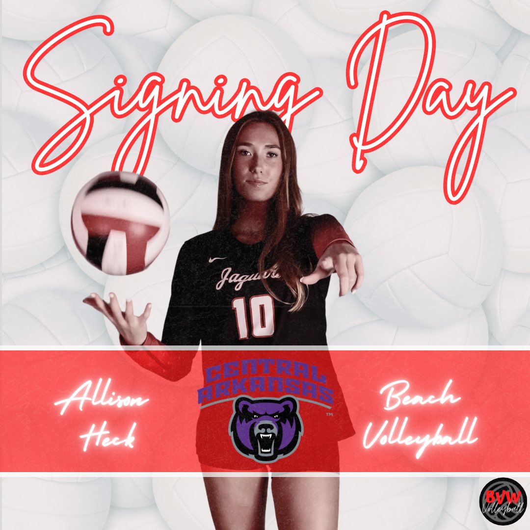 It’s signing day at BVW! Join us in the gym during Advisory/AST to celebrate Allison Heck as she signs her letter of intent to play beach volleyball at Central Arkansas❣️

#bvwvb🏐 #gojags🐾