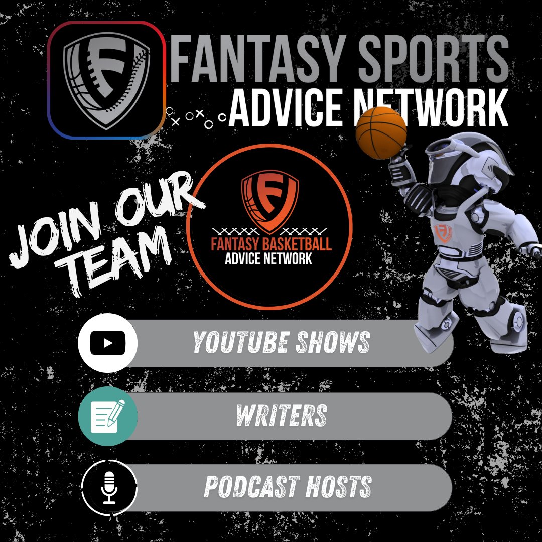 Fantasy Sports Advice Network (@fsadvicenet) on Twitter photo We have launched <a href="/FBBAdviceNet/">Fantasy Basketball Advice Network</a>
🏀 We are looking for Fantasy Basketball Content Creators looking to join a growing Network.
Give us a follow and DM us for more info at <a href="/FSAdviceNet/">Fantasy Sports Advice Network</a>
#FantasyBasketball #fantasybasketballadvice We have launched <a href="/FBBAdviceNet/">Fantasy Basketball Advice Network</a>
🏀 We are looking for Fantasy Basketball Content Creators looking to join a growing Network.
Give us a follow and DM us for more info at <a href="/FSAdviceNet/">Fantasy Sports Advice Network</a>
#FantasyBasketball #fantasybasketballadvice