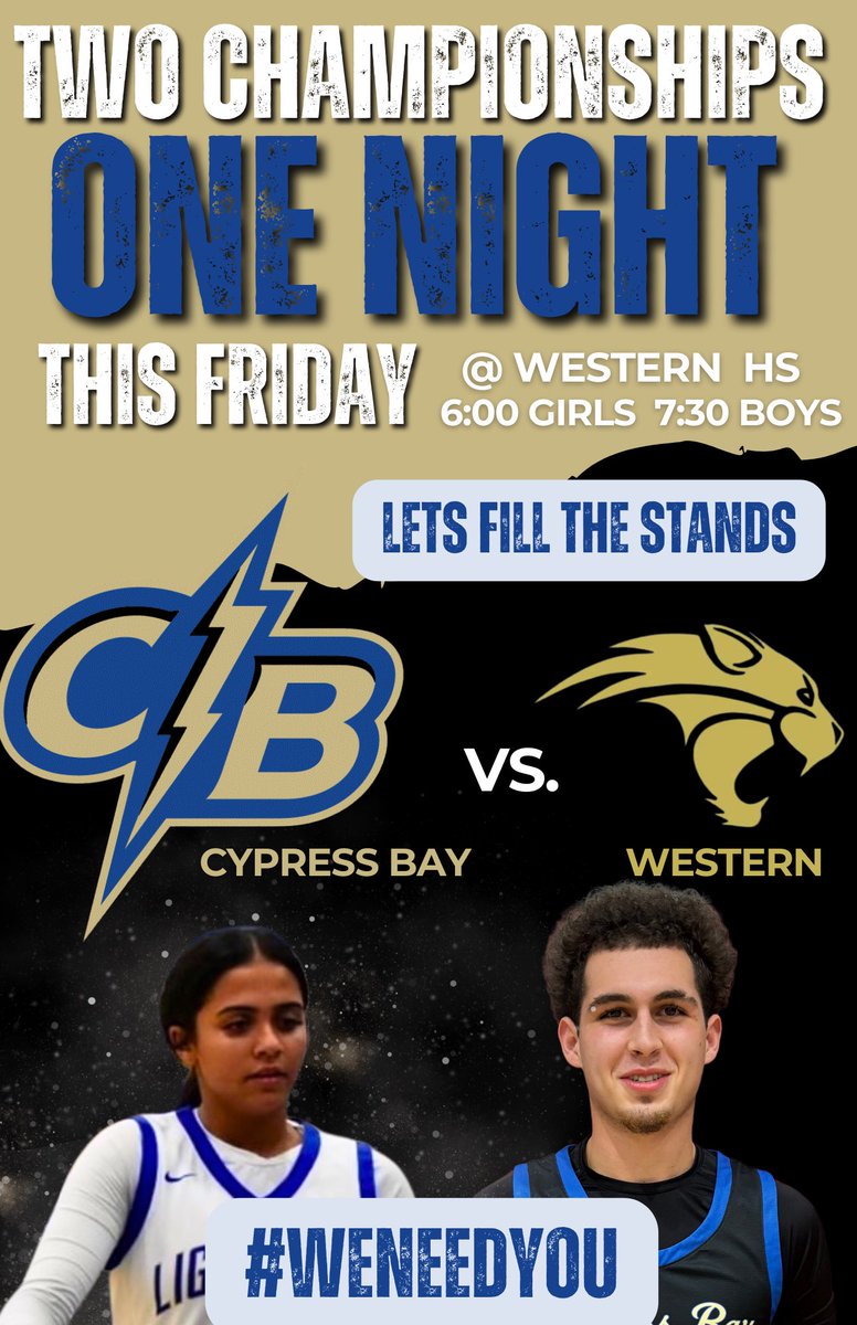 jason looky (@coachlooky) on Twitter photo Two championship games 1 night $8. If you love hoops stop by western hs on Friday
<a href="/CBboyHoops/">CypressBayBoysHoops</a> <a href="/PrincipalCBHS/">Dr. Kassandra Fried - Principal CBHS</a> <a href="/TeamCypressBay/">CBHS Athletic Dir.</a> <a href="/rmfmagazine/">RMF Magazine</a> <a href="/miamidadebb/">Mia High School Bask</a> <a href="/PBCBBallForum/">#PBCHOOPS</a> <a href="/BCAA_Sports/">BCAA Sports</a> Two championship games 1 night $8. If you love hoops stop by western hs on Friday
<a href="/CBboyHoops/">CypressBayBoysHoops</a> <a href="/PrincipalCBHS/">Dr. Kassandra Fried - Principal CBHS</a> <a href="/TeamCypressBay/">CBHS Athletic Dir.</a> <a href="/rmfmagazine/">RMF Magazine</a> <a href="/miamidadebb/">Mia High School Bask</a> <a href="/PBCBBallForum/">#PBCHOOPS</a> <a href="/BCAA_Sports/">BCAA Sports</a>