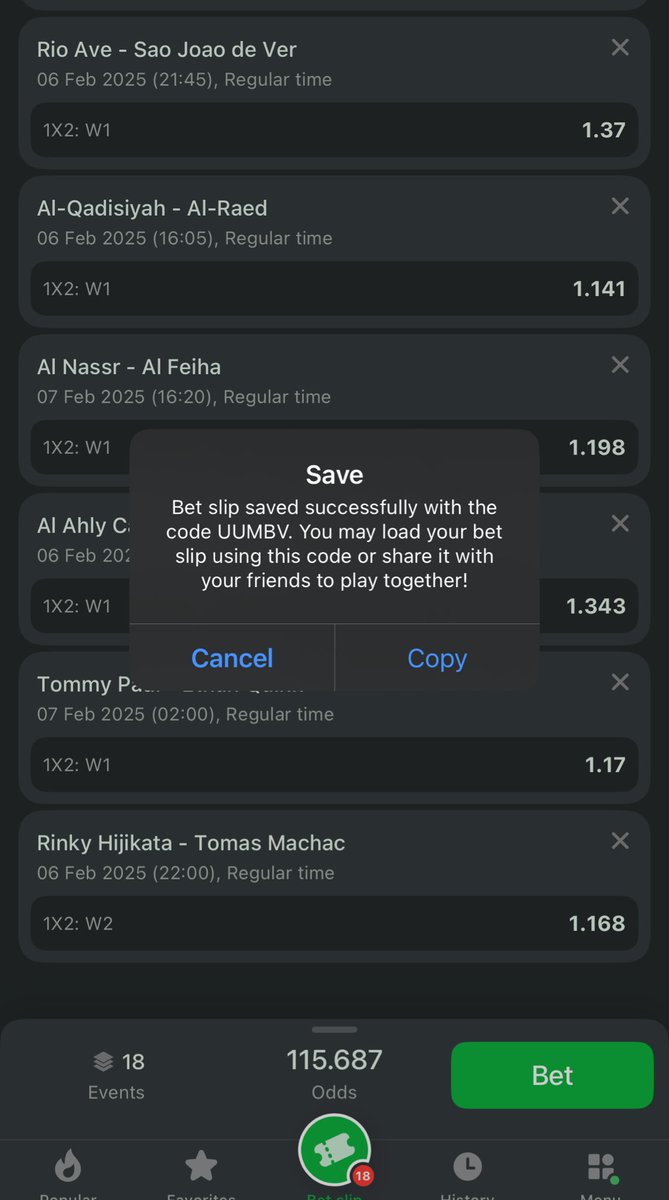STRAIGHT WINS 🎾 &amp; ⚽ @ 115 odds 

Play | Edit | Ignore 🔞

Code: V7JBV

No 22bet account?. Register using the links below (Easy and Fast)

👉🏽 cutt.ly/NwLd6YVI

Promo code: TheBetInvestor