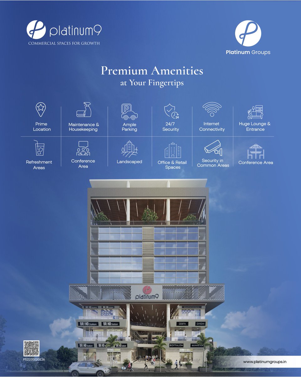 GroupsPlatinum's tweet image. Luxury office spaces at Platinum 9 make your workplace exciting &amp;amp; inviting. 🚀🏢 Secure yours today! #DreamWorkspace #LuxuryAtWork #FutureOfWork