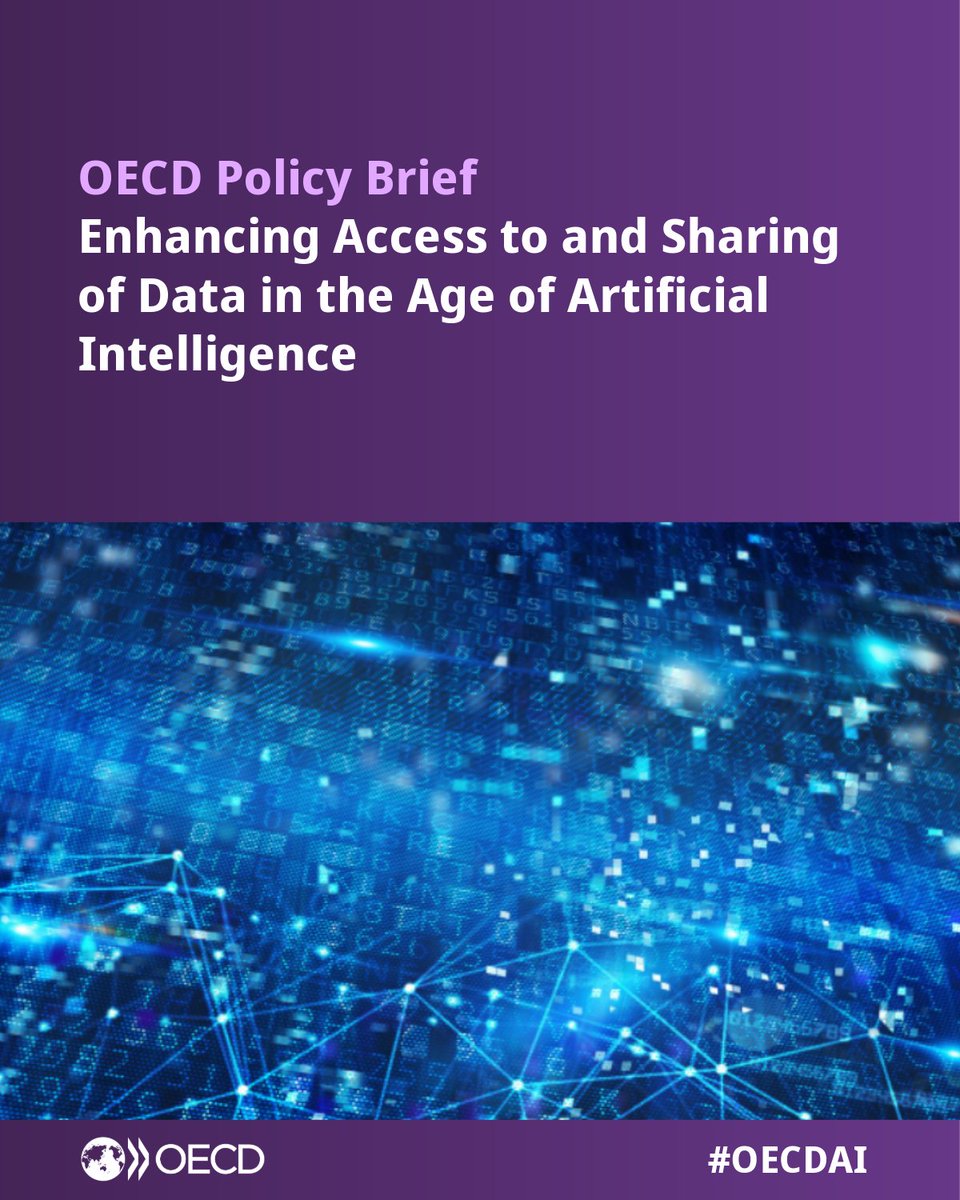 Ahead of the #AIActionSummit, our new policy brief with <a href="/OECDgov/">OECD Governance</a> highlights how governments can enhance access to, and sharing of, data and certain #AI models while ensuring privacy and other rights: oe.cd/5US

#AIgovernance #OECDAI