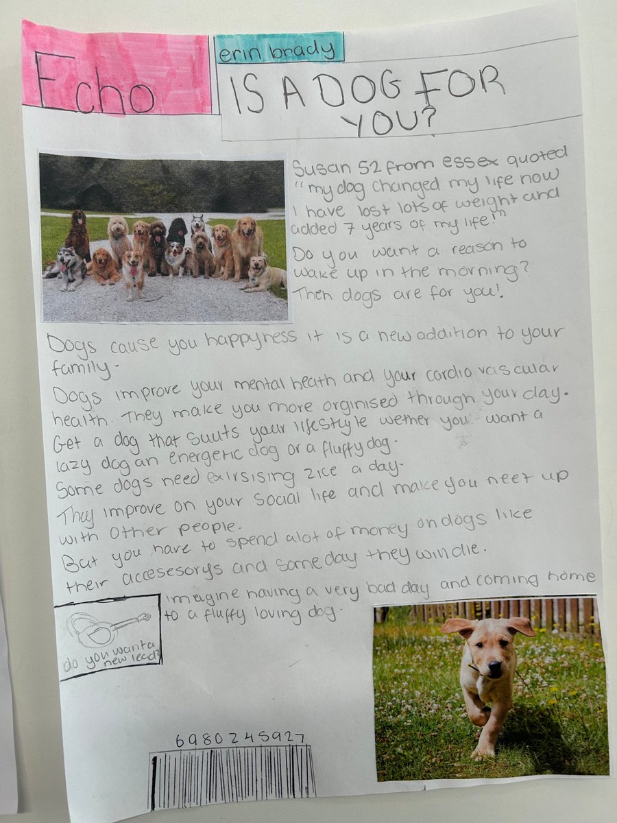 SalesianAcademy's tweet image. ⭐️Some super work produced by EN4&apos;s Year 8 English class today creating newspaper articles.

You have worked your absolute socks off and we are incredibly proud of all the effort you have invested in this work.

#English #SASJB #ArticleWriting #RUAH