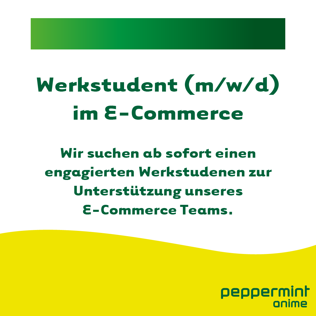 Werde Teil unseres Teams! Mehr Infos unter peppermint-anime.de/stellenanzeige…