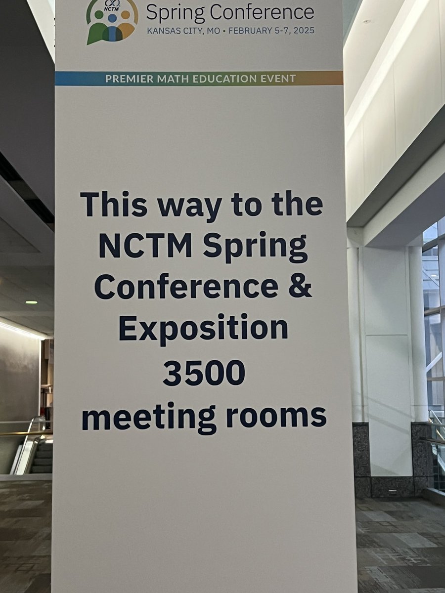 Just like all my classrooms… they like to put me at the very very far end of a building. #NCTMKC25 come join me in the 3500 hall 😁 bright and early!