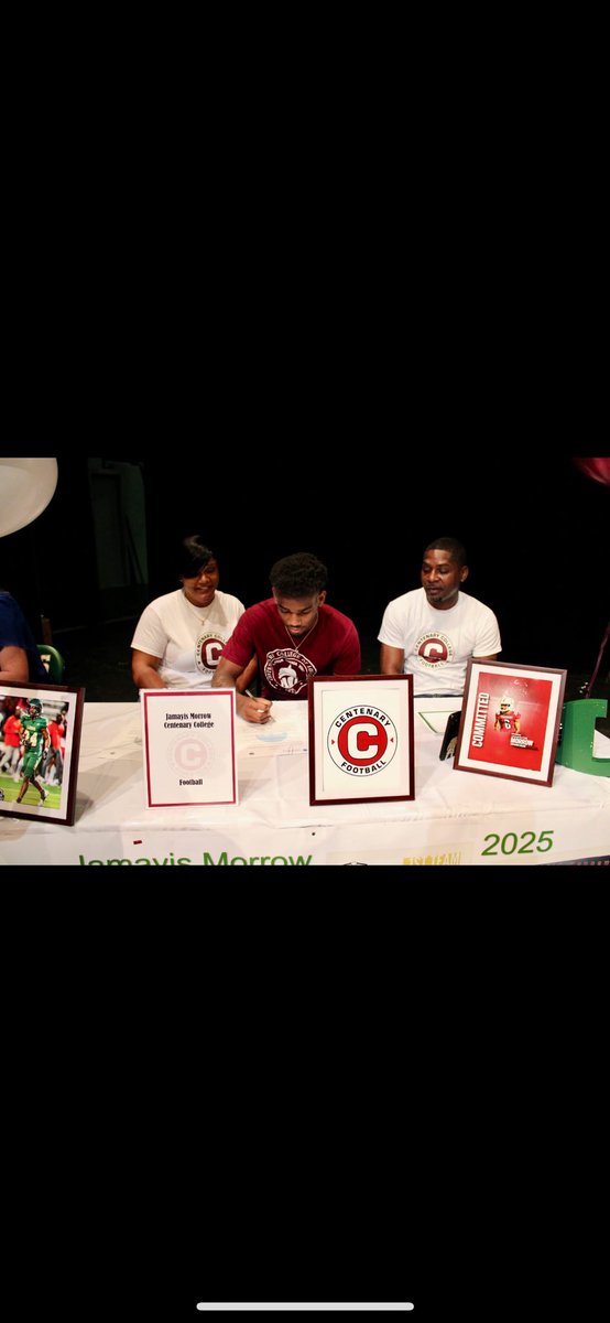 Jamayis Morrow (@morrowjamayis) on Twitter photo Signed and committed 🔴⚪️<a href="/Gents_Football/">Centenary Football</a> <a href="/coachbyrondawso/">Coach Byron Dawson</a> <a href="/qoachP/">Coach Preston</a> #gogents #newhome <a href="/coachjohnking/">LOBO UP</a> Signed and committed 🔴⚪️<a href="/Gents_Football/">Centenary Football</a> <a href="/coachbyrondawso/">Coach Byron Dawson</a> <a href="/qoachP/">Coach Preston</a> #gogents #newhome <a href="/coachjohnking/">LOBO UP</a>