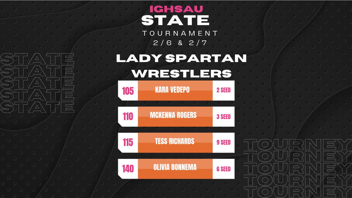 STATE TOURNAMENT: TODAY AND TOMORROW! 

Xtream Arena; Coralville
Thursday: 4:30 pm start
Friday: 10:00 am start
#solonstrong