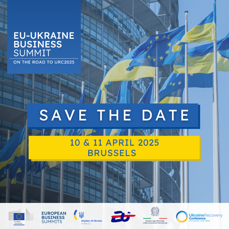 eu_enlargement_'s tweet photo. Save the date for the EU 🇪🇺-Ukraine 🇺🇦 Business Summit!

📅 10-11 Apr
📍 Brussels

The event will bring together investors, policy makers &amp; business leaders to discuss investment in Ukraine &amp; strengthening 🇪🇺 - 🇺🇦 economic ties.

Registration opens in mid-Feb✍️

#StandWithUkraine