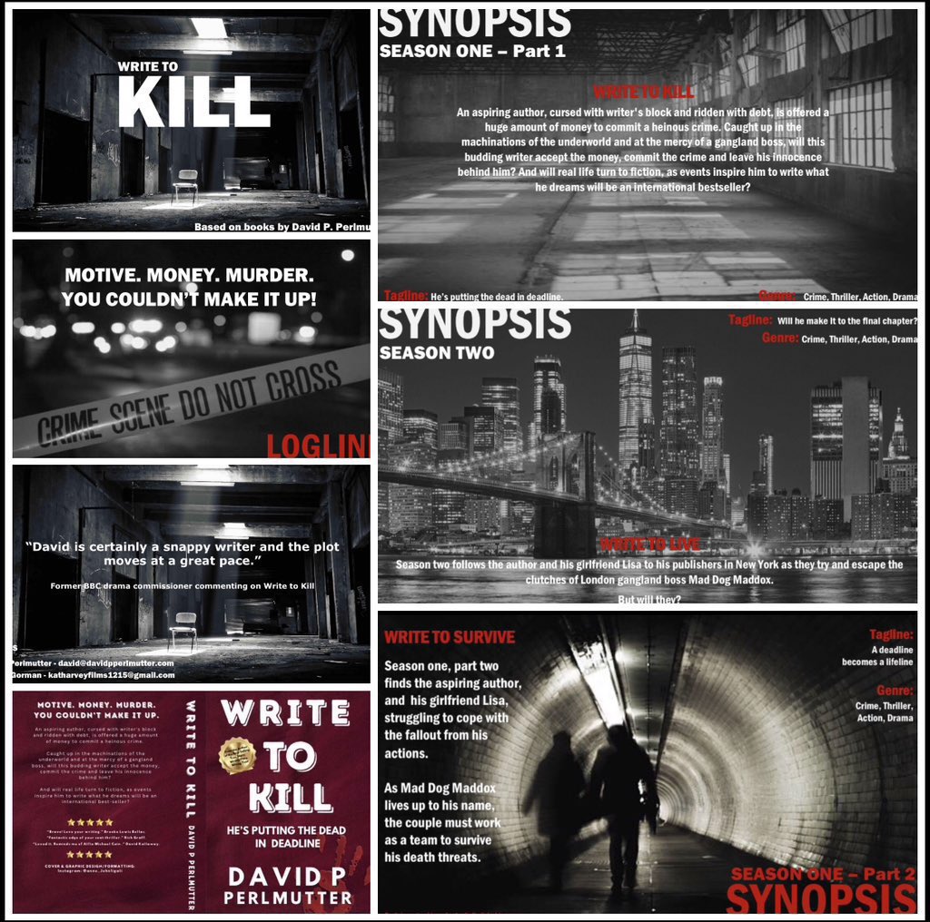 David P Perlmutter - Author. Actor. Dreamer. ✍🏼🎬 (@davepperlmutter) on Twitter photo @schulze_patric Thanks 🙏
The #PitchDeck for the #London and #NewYork based #CrimeThriller series #WriteToKill with the #TVPilot complete for a #TVSeries with an INTERNATIONAL #Hollywood CAST already attached! 🎬
TV Comparable’s: 📺
<a href="/SHO_TheAffair/">The Affair</a>
<a href="/getshorty/">Get Shorty</a>
<a href="/SHO_Cali/">Californication</a>
#WriteToKill on @schulze_patric Thanks 🙏
The #PitchDeck for the #London and #NewYork based #CrimeThriller series #WriteToKill with the #TVPilot complete for a #TVSeries with an INTERNATIONAL #Hollywood CAST already attached! 🎬
TV Comparable’s: 📺
<a href="/SHO_TheAffair/">The Affair</a>
<a href="/getshorty/">Get Shorty</a>
<a href="/SHO_Cali/">Californication</a>
#WriteToKill on