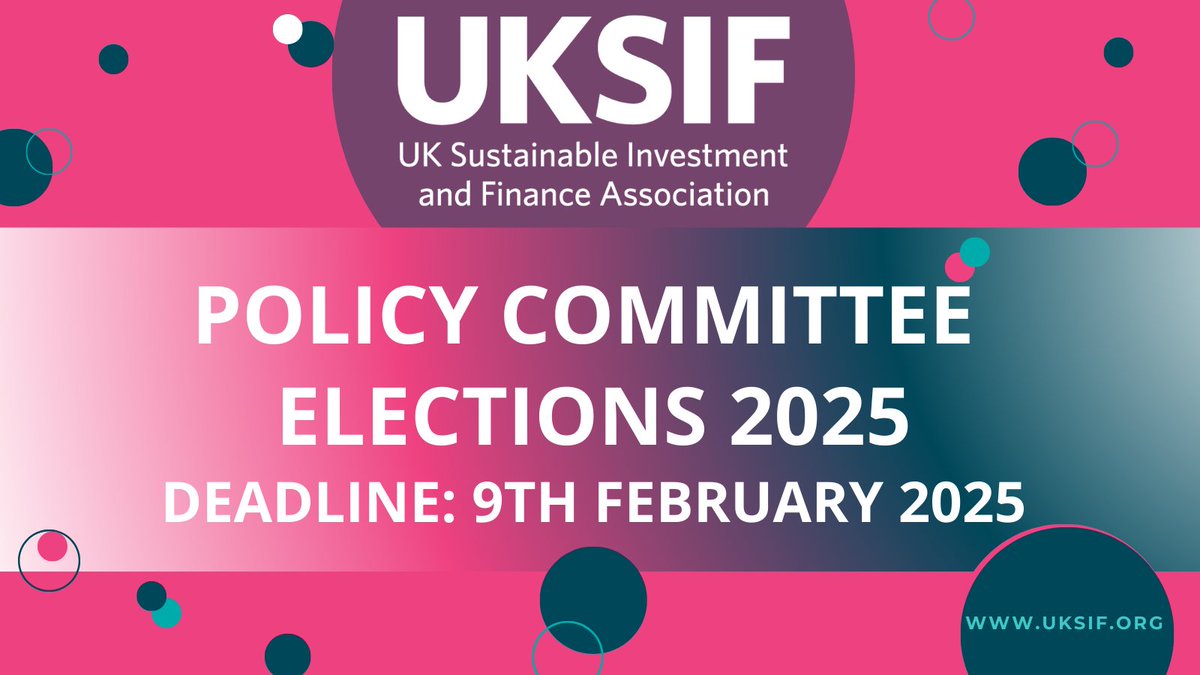 Deadline is approaching for candidates to apply for vacancies for the Policy Committee.
Help shape sustainable finance policy and promote industry-leading positions with government, regulators, and stakeholders.  
Apply now! surveymonkey.com/r/QFLM6DR