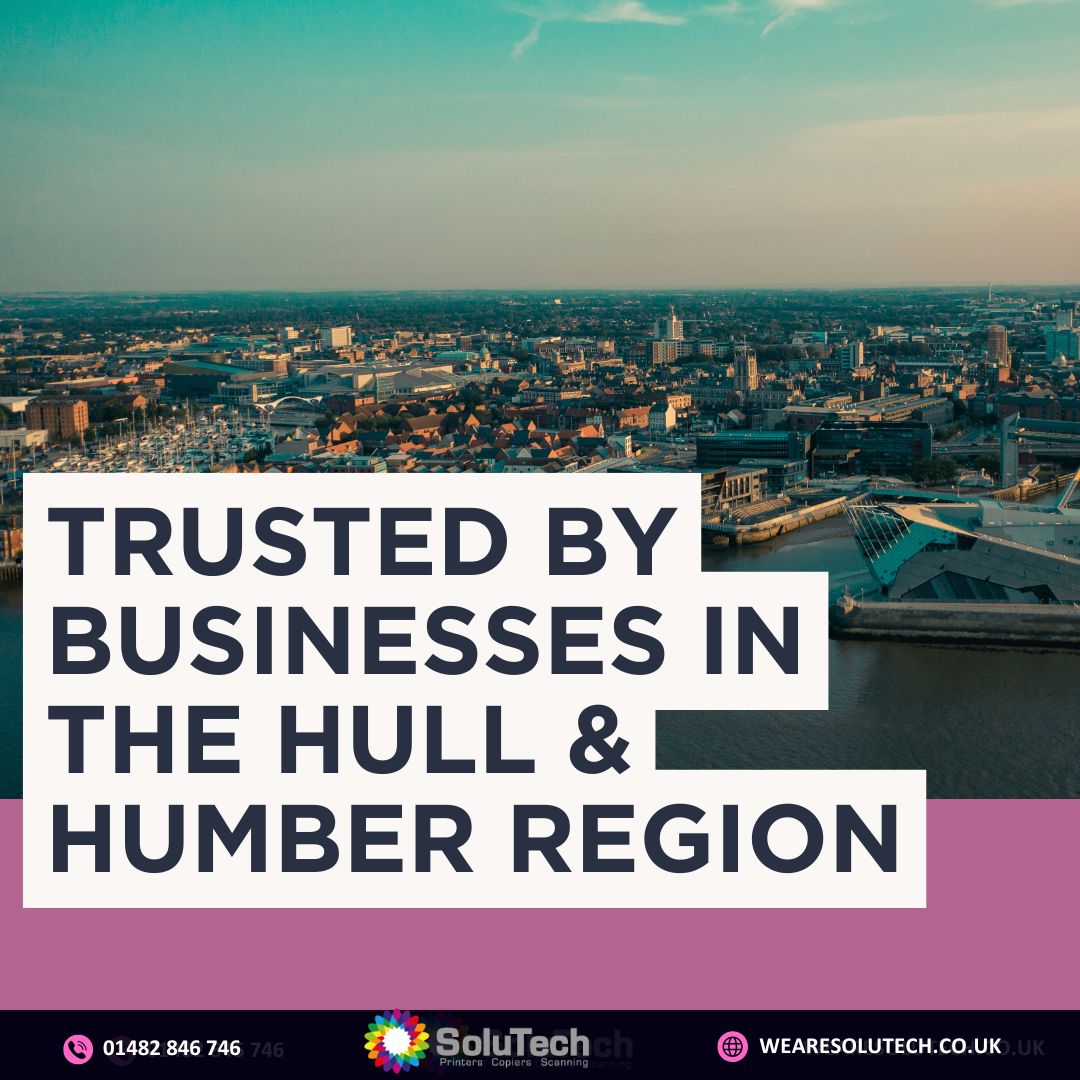 Trusted by businesses in the Hull &amp; Humber region, we provide reliable printers, photocopiers &amp; scanners that boost productivity and save you money. 

Want to learn more? Call us today 📲 01482 846746.
#Printers | #Photocopiers | #Scanners | #SoluTech |