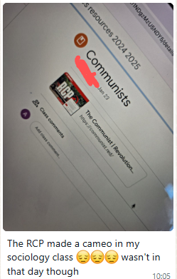 Apparently one college is recommending communist.red for sociology reading.

Nice to know that, despite cuts and academisation, the youth are still getting a half decent education! 😁