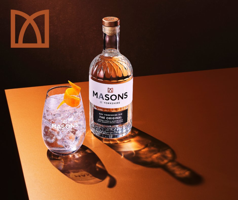 Introducing Masons The Original Gin. This beautifully balanced gin combines the essence of juniper, fresh citrus, and warming spice, creating a smooth and boldly aromatic experience.

#masonsofyorkshire #masonsgin #yorkshiregin #makeitamasons
