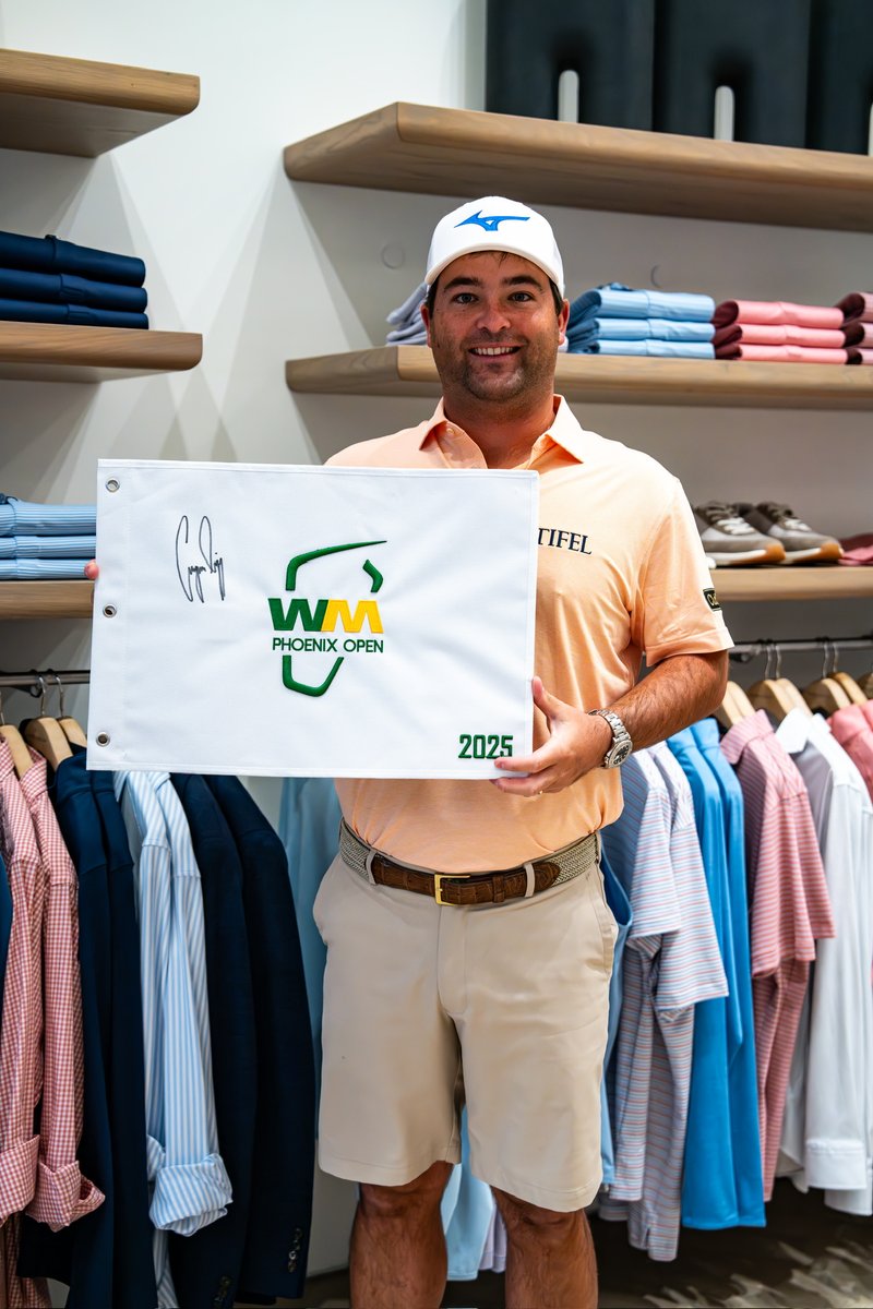 RT and follow us to enter to win this signed Greyson Sigg <a href="/WMPhoenixOpen/">WM Phoenix Open</a> flag! Winner will be selected on Sunday.