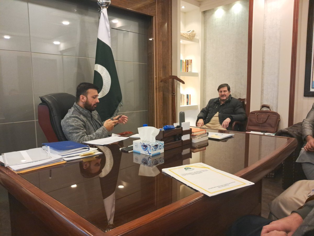 Secretary Law &amp; Parliamentary Affairs kaleemullah khan is briefing parliamentary secretary Law &amp; Parliamentary Affairs, Nawabazada mir zarain khan magsi on department progress of the last month.<a href="/dpr_gob/">Govt. of Balochistan</a> <a href="/zarain_m/">Zarain Magsi Baloch</a>