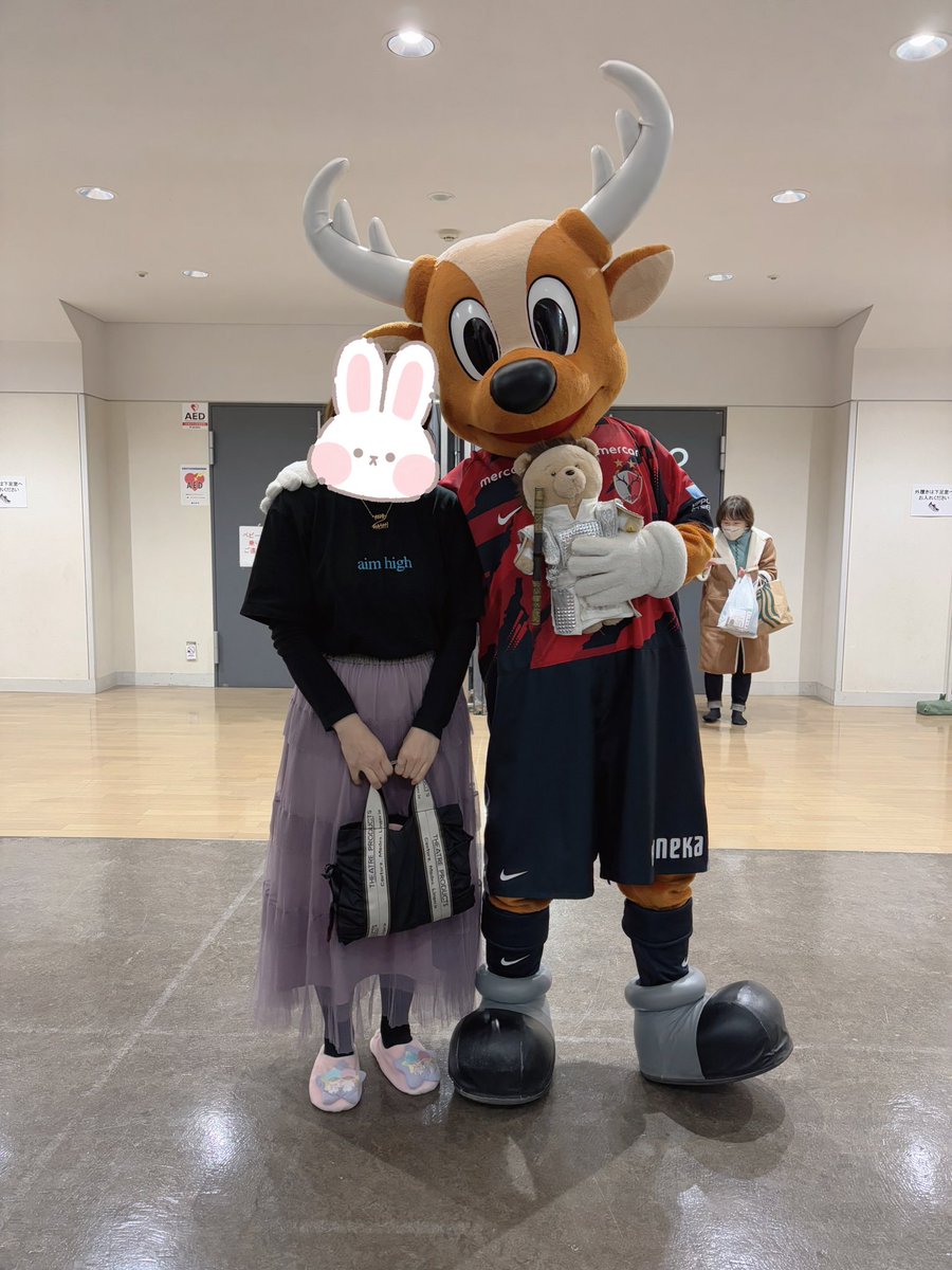 yukari4484's tweet image. 2.6カシマスポーツセンター
YOSHI-HASHIさんの撮影会発表されたので来た〜🚙‼︎
新コスチュームのまねクマを完成させ、見てもらえて良かった🧸🤍🩷

シカオくんもプロレス好きみたい！
#のぶクマ
#njnbg
#YOSHIHASHI