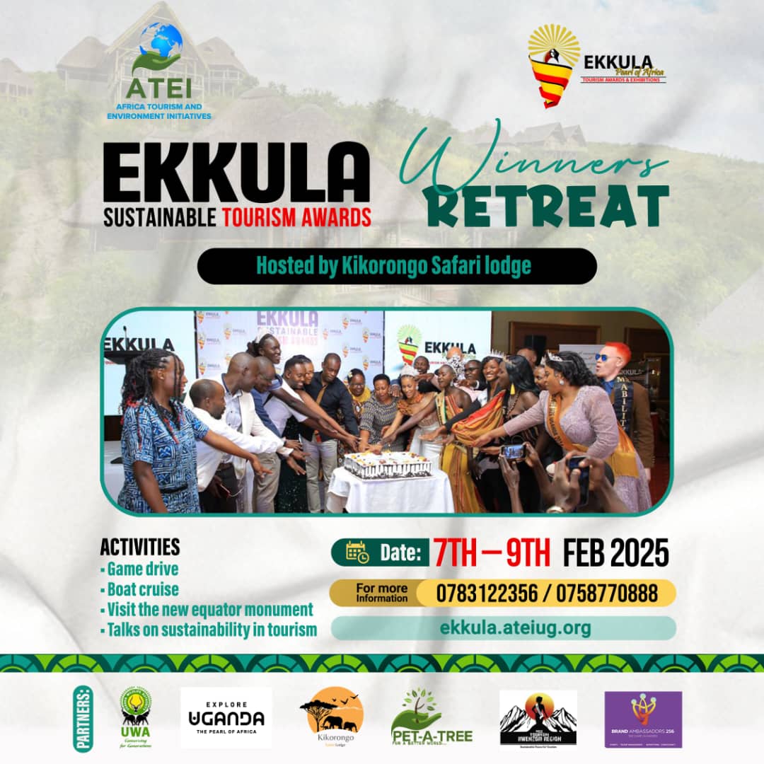 We are thrilled to host a special Winners' Retreat at @Kikorongolodge in Queen Elizabeth National Park.

📅 Dates: Friday, 7th – Sunday, 9th
📍Kikorongo Safari Lodge, Queen Elizabeth National Park

#EkkulaAwards #SustainableTourism
