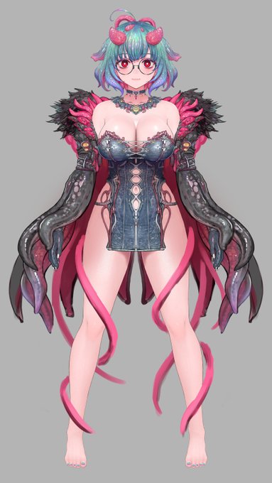 年始に「素足いい!モデリングも楽になりそう!」
と言っていた者です。

やっぱ太もも食い込いこませたいです……。
代わりに触手コートをマントっぽくすることで色々コスト削減を模索中。 