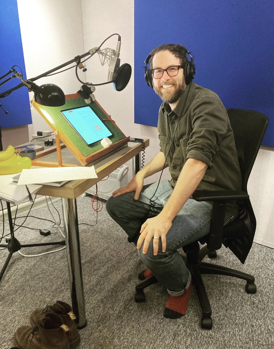 It is great to welcome <a href="/jotdavies/">Jot Davies</a> back to Claires Court for National Storytelling week. He is a world famous audiobook reader, general all-around great chap and fellow caulkhead (Isle of Wighter) #CCFamily #CCSeniorBoys