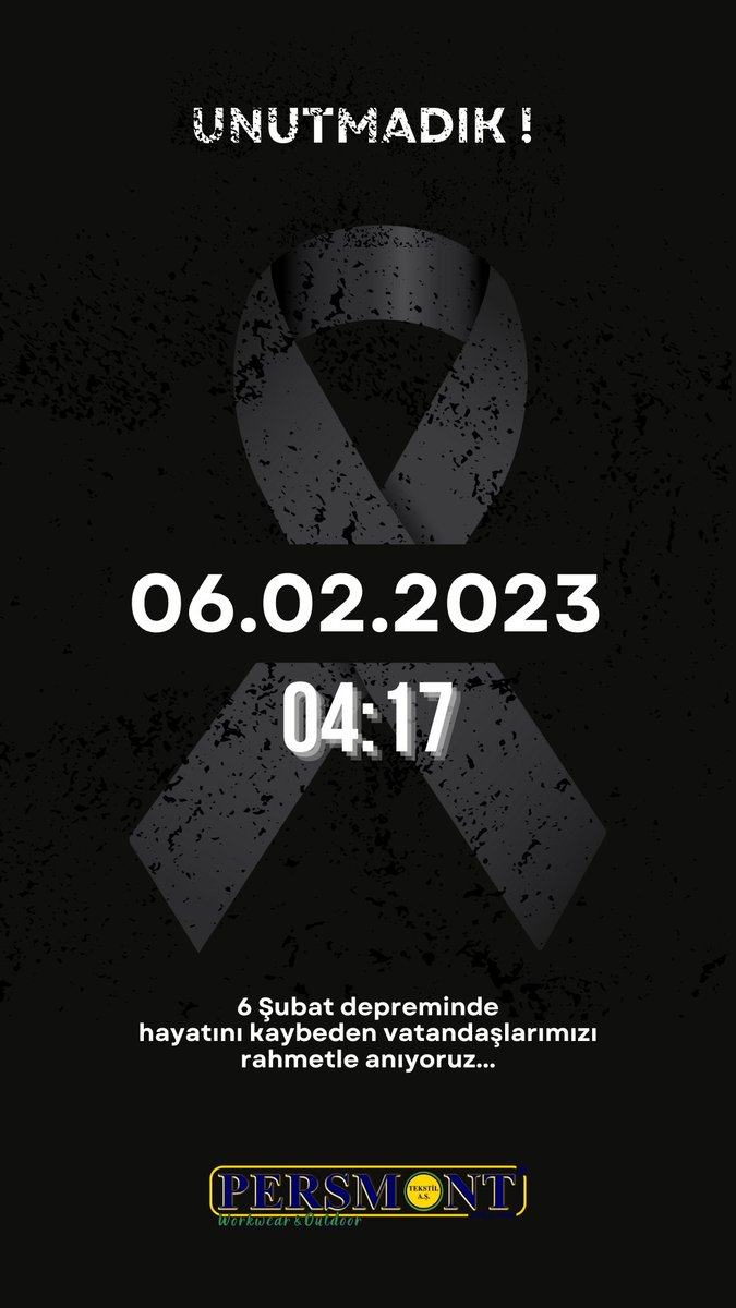 6 Şubat depreminde hayatını kaybeden vatandaşlarımızı rahmetle anıyoruz...