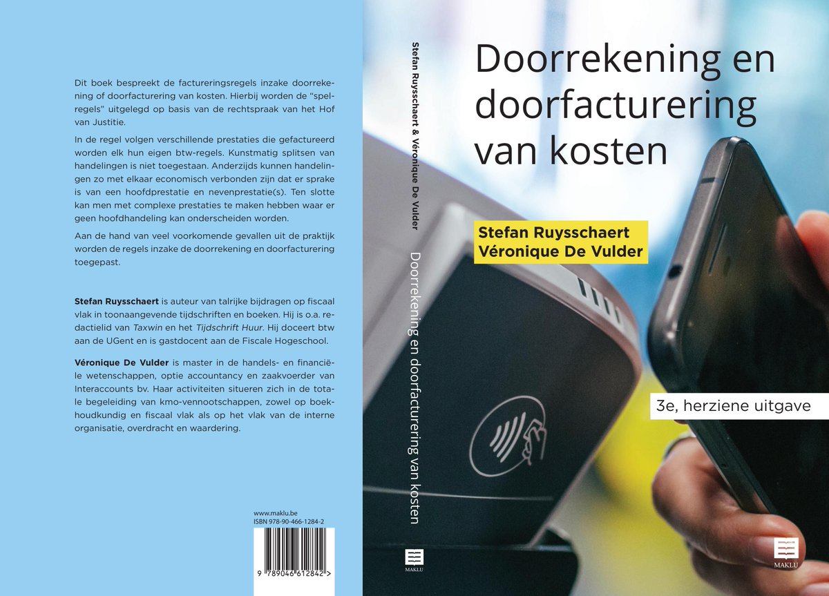 Dit boek bespreekt de factureringsregels inzake doorrekening of doorfacturering van kosten. Hierbij worden de “spelregels” uitgelegd op basis van de rechtspraak van het Hof van Justitie. 2cm.es/Pbfa