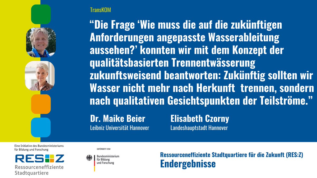 Ressourceneffiziente Stadtquartiere (@re_stadt) on Twitter photo Im Projekt TransKOM wurde das Konzept der qualitätsbasierten Trennentwässerung entwickelt. Aber was verbirgt sich dahinter? Und warum war im Projekt die Zusammenarbeit beispielsweise mit privaten Eigentümern und Wohnungsgenossenschaften so wichtig?
👉ressourceneffiziente-stadtquartiere.de/wp-content/upl… Im Projekt TransKOM wurde das Konzept der qualitätsbasierten Trennentwässerung entwickelt. Aber was verbirgt sich dahinter? Und warum war im Projekt die Zusammenarbeit beispielsweise mit privaten Eigentümern und Wohnungsgenossenschaften so wichtig?
👉ressourceneffiziente-stadtquartiere.de/wp-content/upl…
