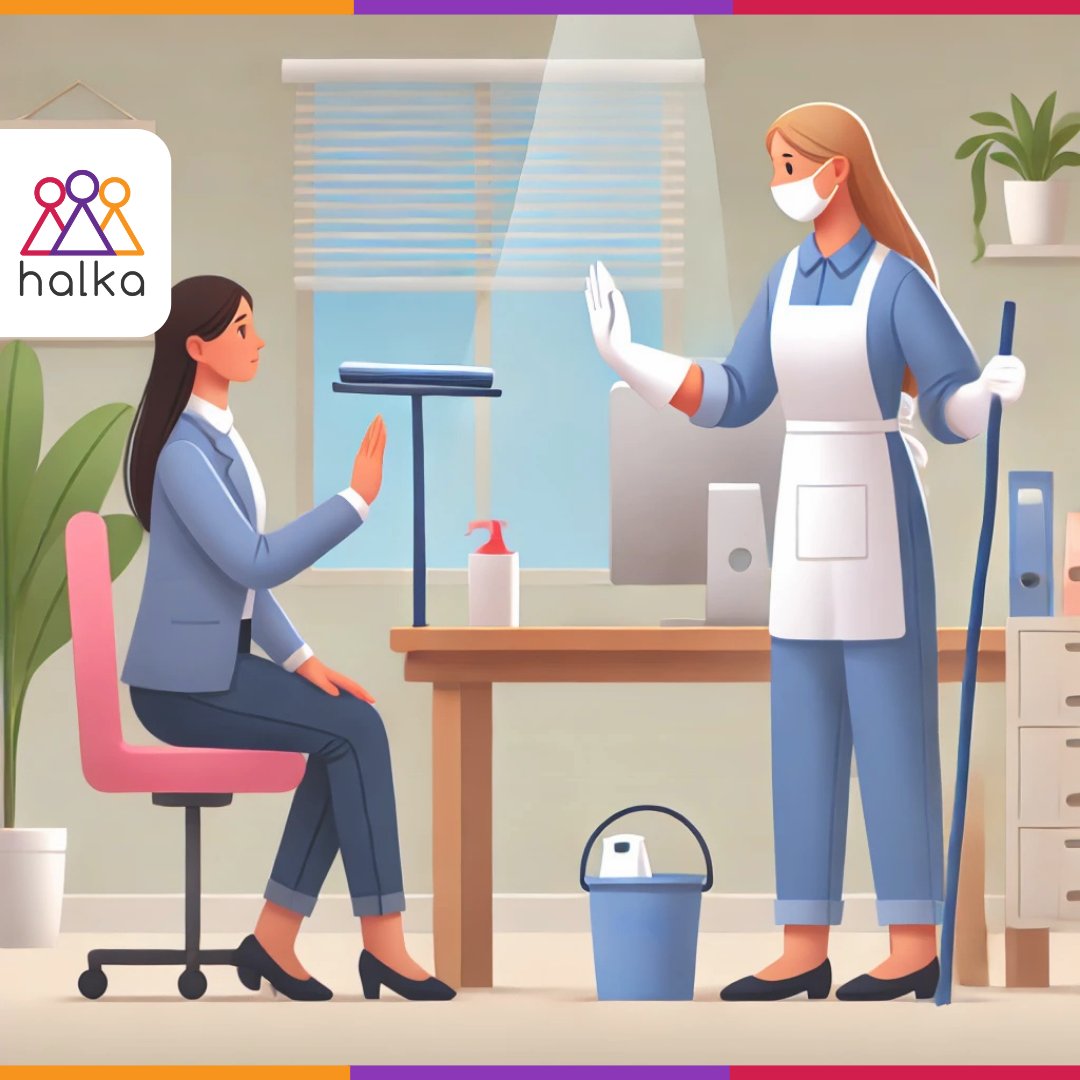 TEMİZLİK HİZMETİ ALIRKEN NELER ÖNEMLİDİR?!
Temizlik hizmeti alırken saygıyı unutmayın!
✅ Çalışanların işini kolaylaştırın
✅ Gereksiz müdahaleden kaçının
✅ Temizlik ekipmanlarına zarar vermeyin
✅ Teşekkür etmeyi ihmal etmeyin
Temiz bir ortam, ortak bir çabanın sonucudur!