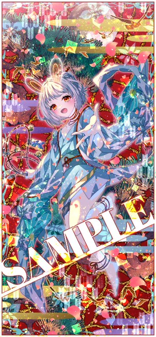 ご依頼にて童千歳様(  )の全身絵を描かせていただきました!あまり描く事のない、スマホサイズで描かせていただけて、とても新鮮で、童さんの和風な雰囲気を楽しみながら描かせていただきました! 