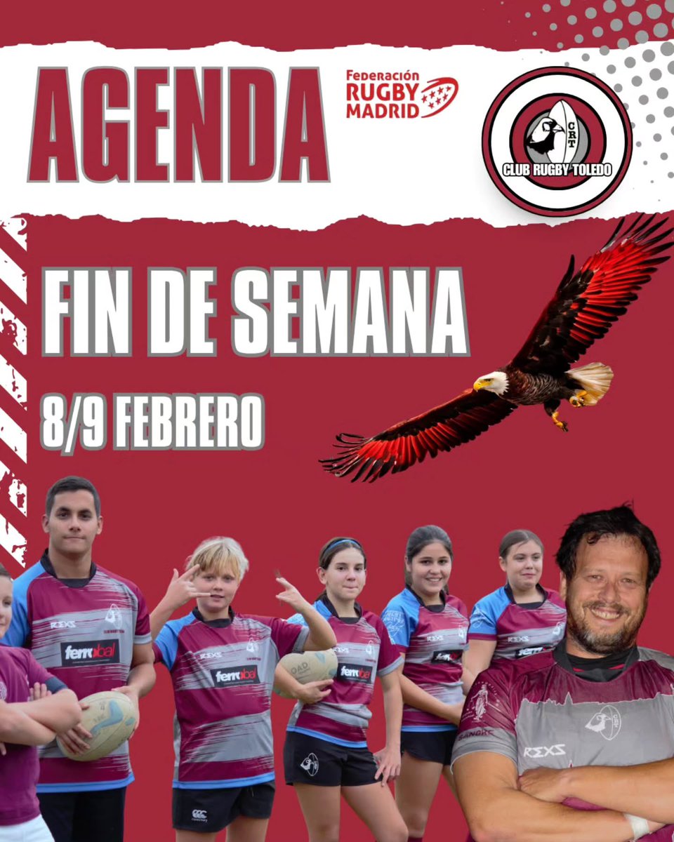 crtoledo1's tweet photo. 🦅🏉¿Sabes lo que pasa cuando el rugby se vive con alma y pasión? 

Este fin de semana el Club Rugby Toledo prepara emociones fuertes en el campo. Aquí te lo cuento todo
🧶 https://t.co/XWEJDjQbGb