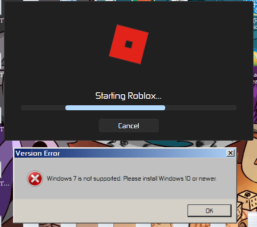 How do i make roblox working again on windows 7. I installed kernel updates and bloxstrap but today. roblox not working. I will not upgrade my pc to windows 10 because its slow and painful to use