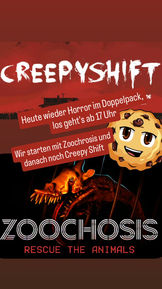 Hey, ich bin heute wieder live. Es geht ab 17Uhr los.

Ich freue mich schon, schaut gerne vorbei.

m.twitch.tv/knightcookieee

#twitchstreamer #TwitchDE #twitch
#smallstreamers #SupportSmallStreamers
#Knightcookie #zoochosis