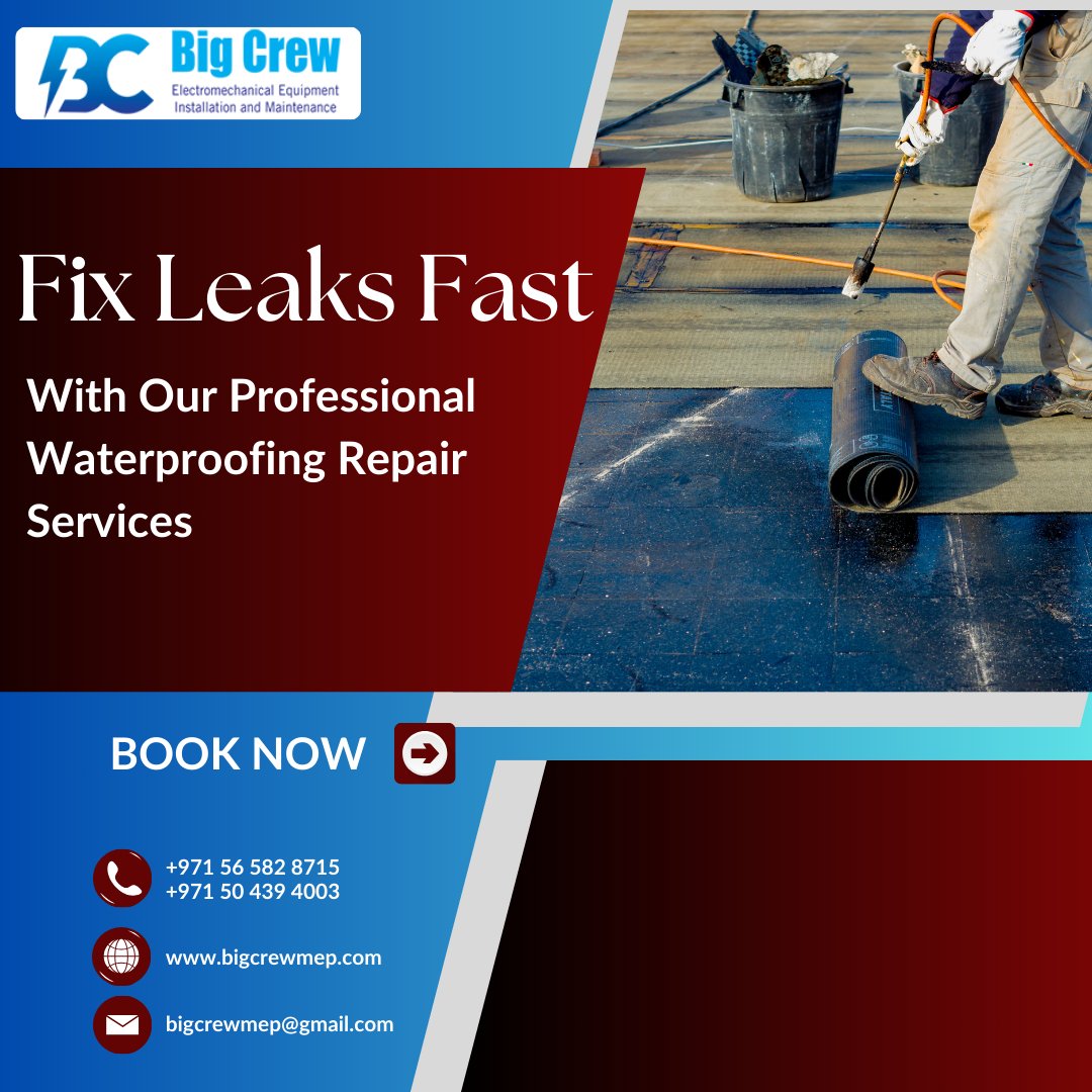 BigBigcrew's tweet photo. Fix leaks fast with our expert waterproofing repair services! Keep your home dry and damage-free with our reliable solutions.
https://t.co/Biy0LAsRni

#Waterproofing #LeakRepair #HomeProtection #ProfessionalService #BigCrew #QualityWork https://t.co/mrq7oveDJH