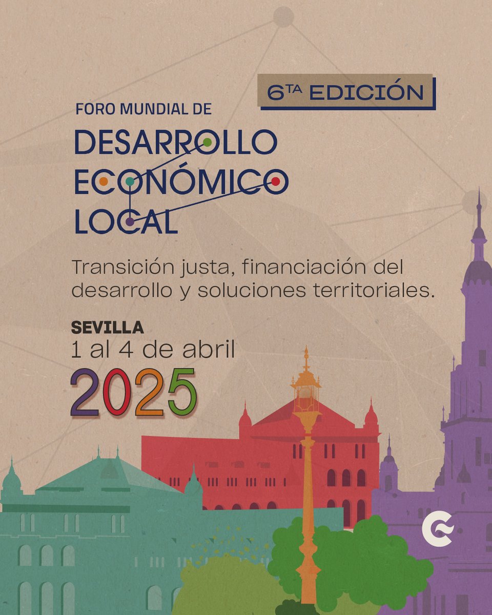 🌍 Del 1 al 4 de abril se celebrará el Foro Económico de Desarrollo Local en Sevilla, un espacio único que reúne a gobiernos, organizaciones internacionales y actores comprometidos con el desarrollo sostenible.

#SomosCooperación

👉🏽 bit.ly/42tCfaF