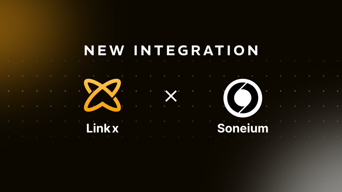 Linkx Finance (@linkxfinance) on Twitter photo ๐ LinkX now officially supports cross-chain bridging to and from <a href="/soneium/">Soneium ๐ฟ</a> mainnet!
๐ Users can now seamlessly bridge assets within the Soneium ecosystem via LinkX, ensuring a smooth and secure cross-chain experience.
๐ Try it now: linkx.finance/?to=Soneium
#LinkX #Soneium ๐ LinkX now officially supports cross-chain bridging to and from <a href="/soneium/">Soneium ๐ฟ</a> mainnet!
๐ Users can now seamlessly bridge assets within the Soneium ecosystem via LinkX, ensuring a smooth and secure cross-chain experience.
๐ Try it now: linkx.finance/?to=Soneium
#LinkX #Soneium