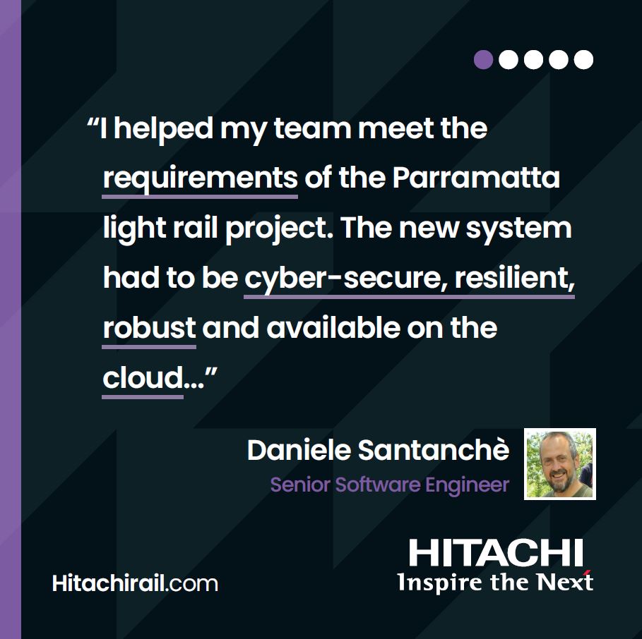 HitachiRailIT's tweet photo. Questa settimana #TeamHitachi ci presenta Daniele Santanchè, senior Software Engineer, che contribuisce allo sviluppo della nostra tecnologia digitale per le reti di tutto il mondo.
Visitate la pagina web dedicata alle carriere ed entrate nel nostro team: https://t.co/3y6yWWagFW https://t.co/WhkeX6cs4w