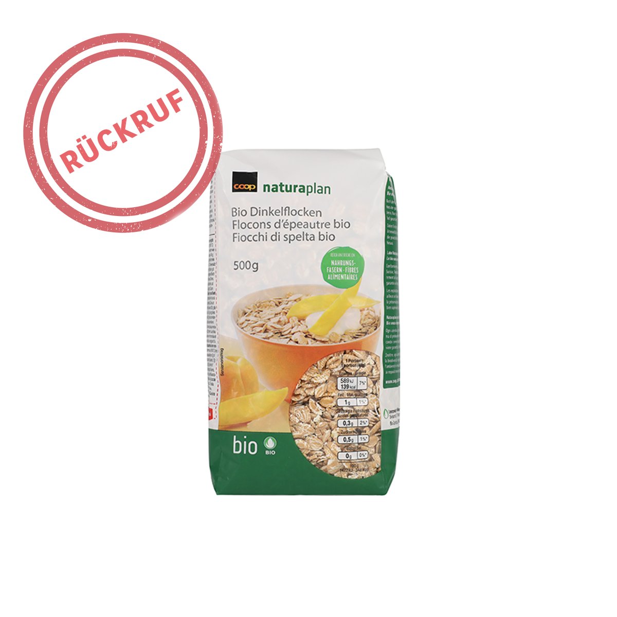 #RecallSwiss - Coop ruft das Produkt « Naturaplan Bio Dinkelflocken 500g » zurück wegen Fremdkörper (Plastikteilchen): recallswiss.admin.ch/customer-acces…
<a href="/BLV_OSAV_USAV/">BLV - OSAV - USAV</a>